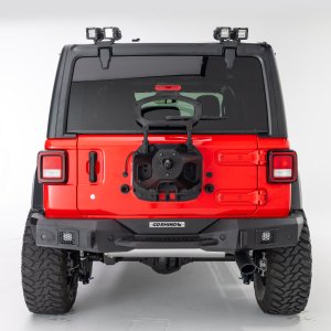Jeep Wrangler JT Light Mounts - Rear - Go Rhino - Hard Top Rear for 3x3 LED Cubes - Textured Black - `18-`20